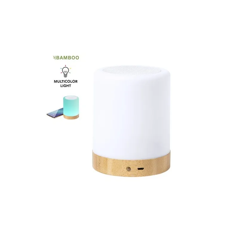 Haut-Parleur Personnalisé avec Ambiance Lumineuse Économique - Nalow Matières : polyester Couleurs : noir personnalisable avec v