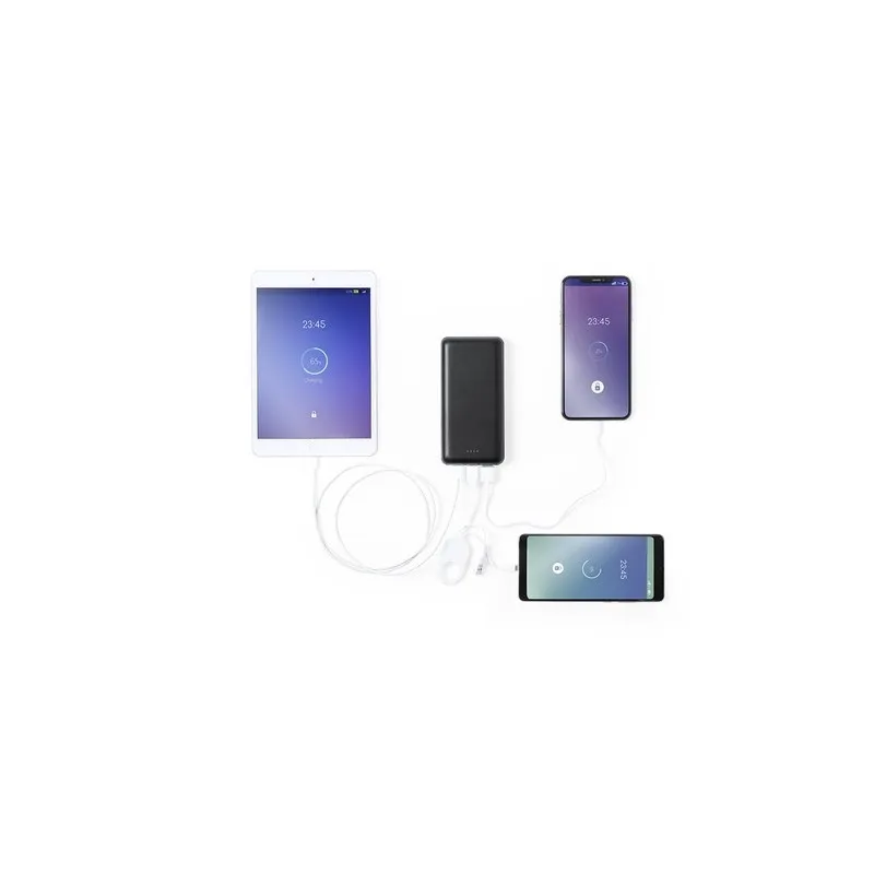 Power Bank Écologique 20000 mAh Double USB Personnalisé - Kiubert Matières : cristal Couleurs : translucide Contenance : 210 ml 