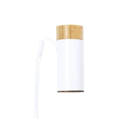 Écologique Écouteurs Bluetooth 5.0 avec Power Bank - Lac Matières : acier inoxydable Couleurs : blanc personnalisable avec votre