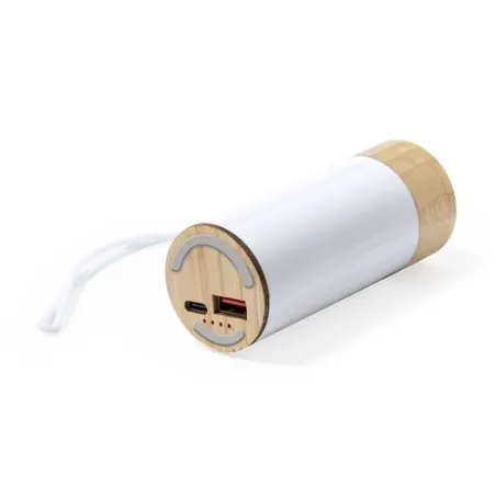 Écologique Écouteurs Bluetooth 5.0 avec Power Bank - Lac Matières : acier inoxydable Couleurs : blanc impression haute définitio