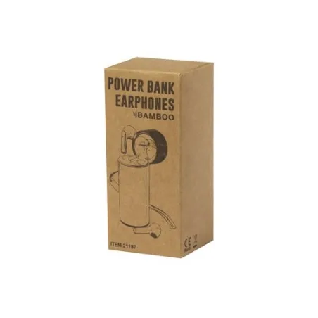 Écologique Écouteurs Bluetooth 5.0 avec Power Bank - Lac Matières : acier inoxydable Couleurs : blanc objet promotionnel éco-res