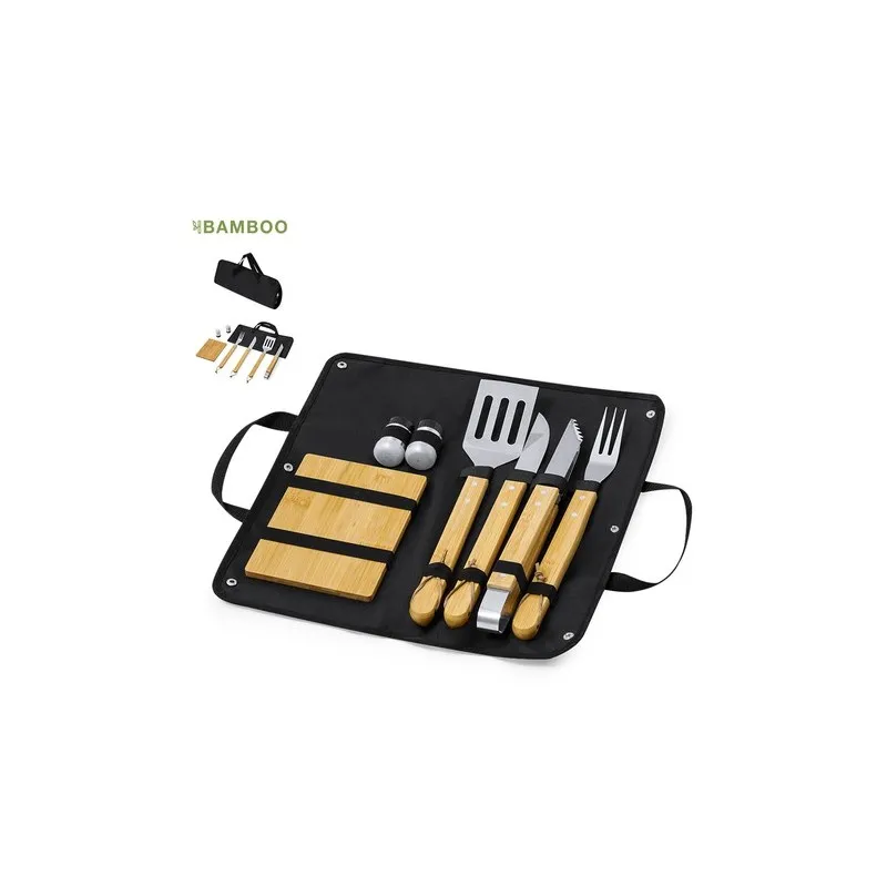 Set de Cuisine Barbecue Personnalisé pas cher Estrol Couleurs : noir