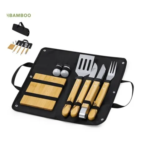 Set de Cuisine Barbecue Personnalisé pas cher Estrol Couleurs : noir