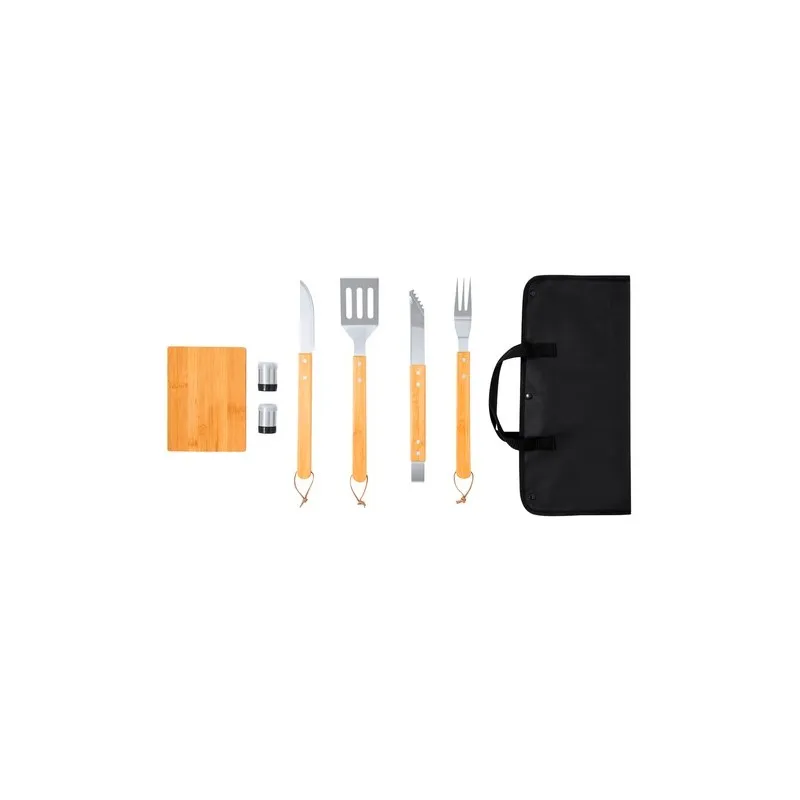 Set de Cuisine Barbecue Personnalisé pas cher Estrol Couleurs : noir personnalisable avec votre logo