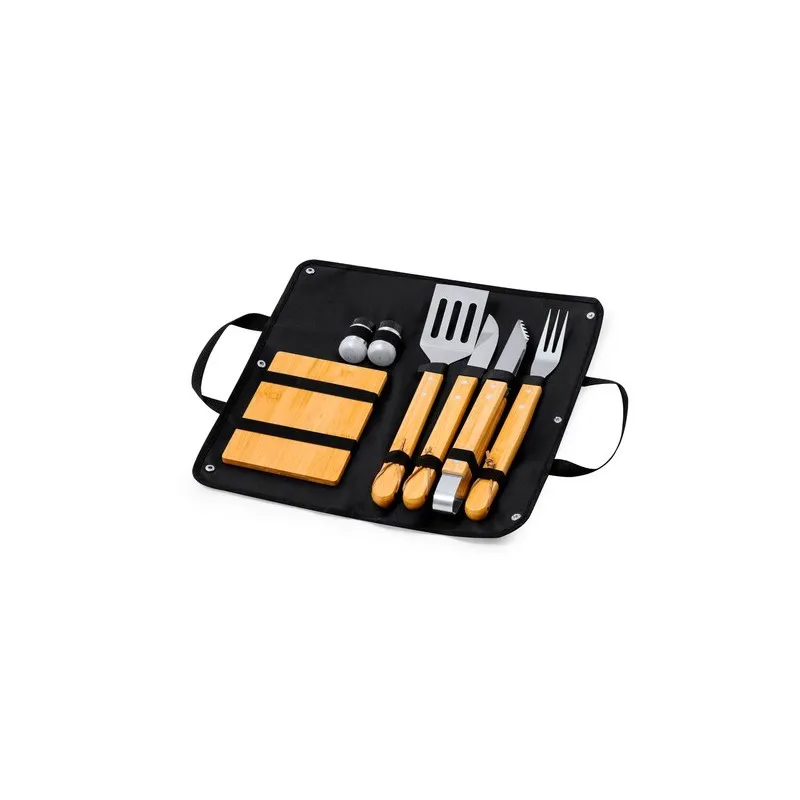 Set de Cuisine Barbecue Personnalisé pas cher Estrol Couleurs : noir cadeau entreprise pas cher