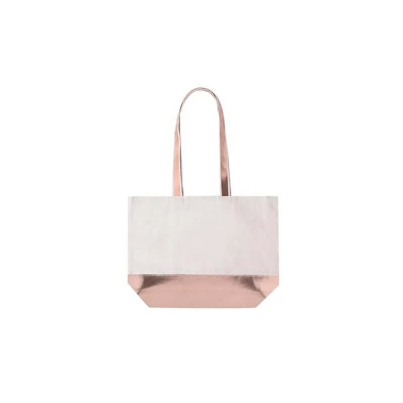 Sac de Shopping Écologique Personnalisé en Coton Recyclé Hitalax Matières : acier inoxydable Couleurs : blanc