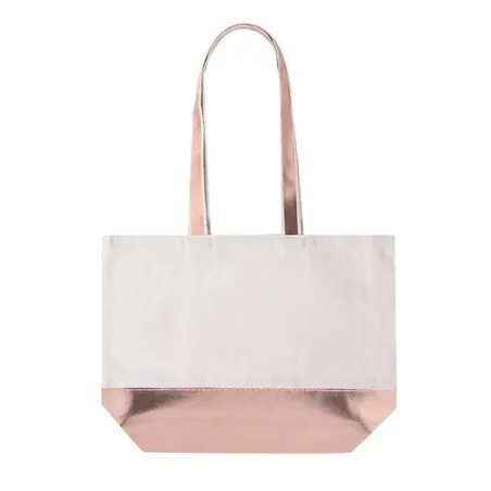 Sac de Shopping Écologique Personnalisé en Coton Recyclé Hitalax Matières : acier inoxydable Couleurs : blanc