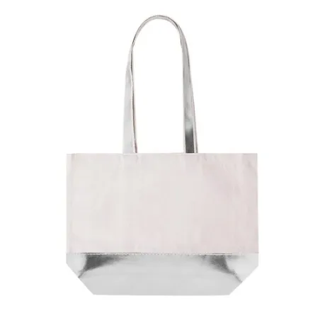 Sac de Shopping Écologique Personnalisé en Coton Recyclé Hitalax Matières : acier inoxydable Couleurs : blanc cadeau collaborate