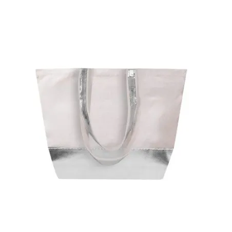 Sac de Shopping Écologique Personnalisé en Coton Recyclé Hitalax Matières : acier inoxydable Couleurs : blanc impression haute d