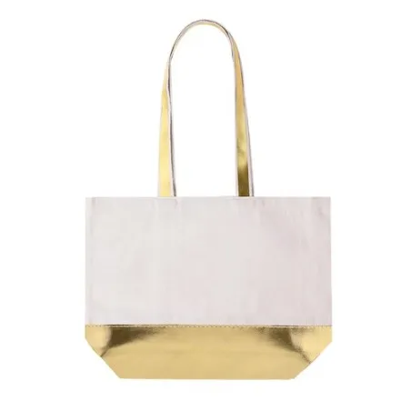 Sac de Shopping Écologique Personnalisé en Coton Recyclé Hitalax Matières : acier inoxydable Couleurs : gris personnalisable ave