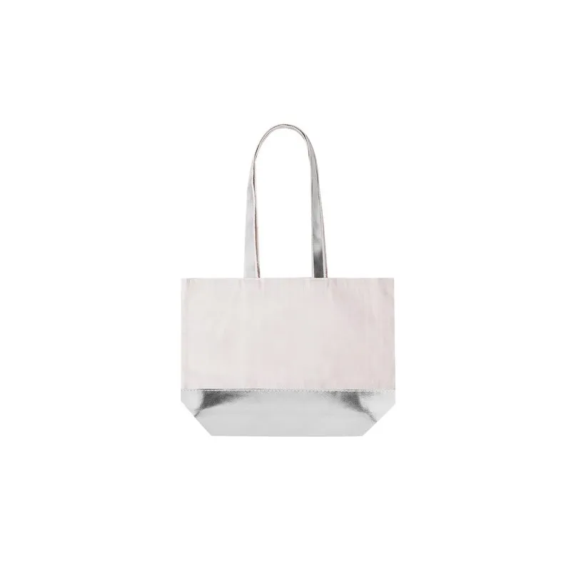 Sac de Shopping Écologique Personnalisé en Coton Recyclé Hitalax Matières : acier inoxydable Couleurs : gris livraison express 2