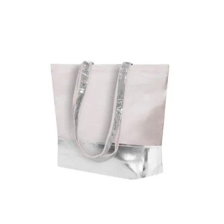 Sac de Shopping Écologique Personnalisé en Coton Recyclé Hitalax Matières : acier inoxydable Couleurs : gris cadeau collaborateu