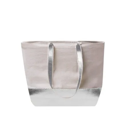 Sac de Shopping Écologique Personnalisé en Coton Recyclé Hitalax Matières : acier inoxydable Couleurs : rouge personnalisation r