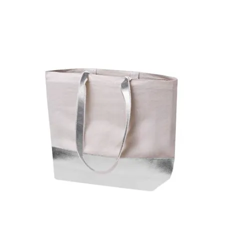 Sac de Shopping Écologique Personnalisé en Coton Recyclé Hitalax Matières : acier inoxydable Couleurs : rouge impression logo ha