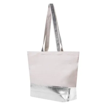 Sac de Shopping Écologique Personnalisé en Coton Recyclé Hitalax Matières : acier inoxydable Couleurs : rouge personnalisable av