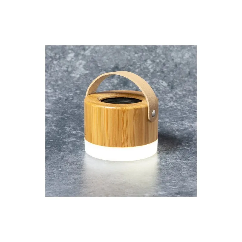 Enceinte Bluetooth Personnalisée Durbal Matières : PET recyclé Couleurs : blanc impression haute définition