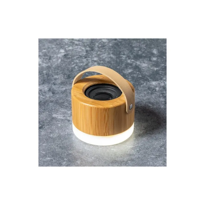 Enceinte Bluetooth Personnalisée Durbal Matières : PET recyclé Couleurs : blanc marquage laser ultra précis