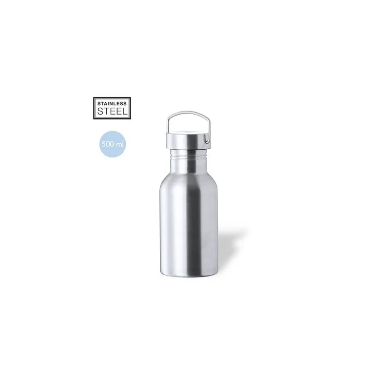 Bidon Personnalisable 500ml Écologique Dalber Matières : aluminium recyclé  Couleurs : noir personnalisable avec votre logo