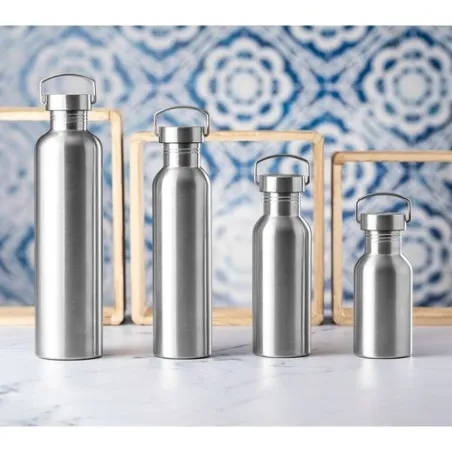 Bidon Personnalisable 500ml Écologique Dalber Matières : aluminium recyclé  Couleurs : noir goodies publicitaire événementiel