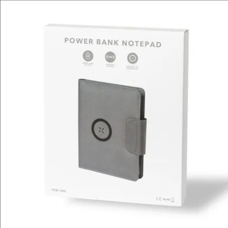 Bloc Notes Multifonction Personnalisé avec Chargeur Inclus - Dambier Couleurs : marron cadeau collaborateur premium