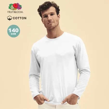 T-Shirt Longue Manche Blanc Personnalisé Écologique pour Adulte - Iconic Matières : aluminium recyclé  Couleurs : bleu livraison