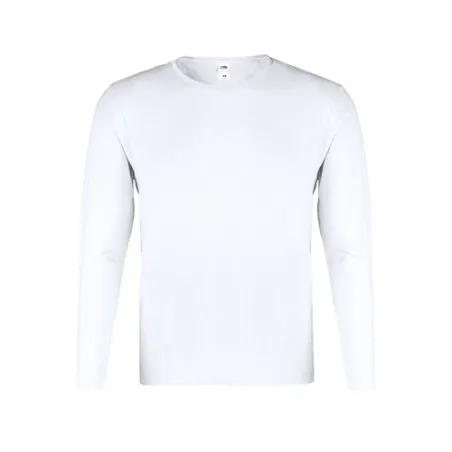 T-Shirt Longue Manche Blanc Personnalisé Écologique pour Adulte - Iconic Matières : aluminium recyclé  Couleurs : bleu marine ca