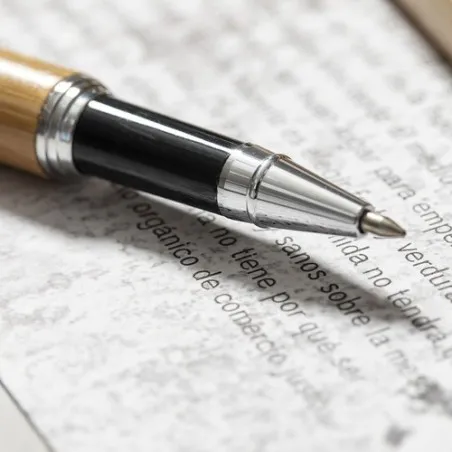 Stylo et Roller Écologiques Personnalisés Pas Cher - Set Notium Matières : PET recyclé Couleurs : blanc objet promotionnel éco-r