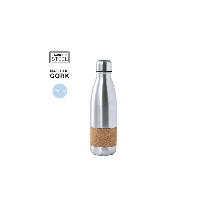 Gourde Écologique Personnalisable Sereok Matières : PET recyclé Couleurs : noir personnalisable avec votre logo