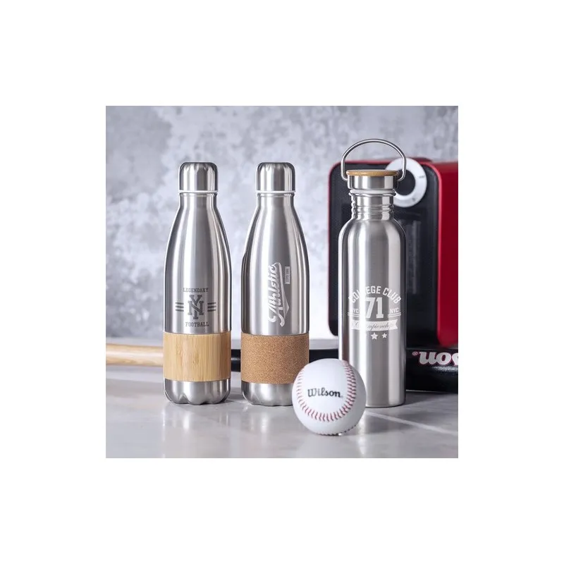 Gourde Écologique Personnalisable Sereok Matières : PET recyclé Couleurs : noir goodies publicitaire événementiel