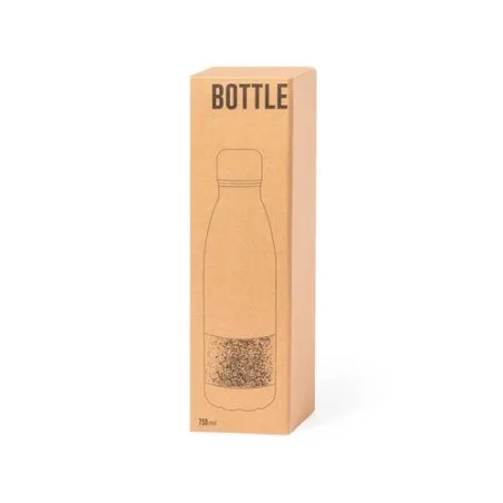 Gourde Écologique Personnalisable Sereok Matières : PET recyclé Couleurs : noir marquage laser ultra précis