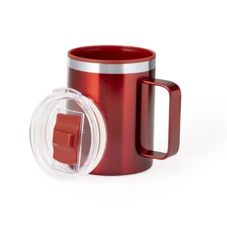 Tasse Thermique Écologique et Pratique Suprax Personnalisée Matières : PET Couleurs : bleu marquage couleur éclatante