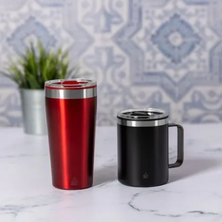 Tasse Thermique Écologique et Pratique Suprax Personnalisée Matières : PET Couleurs : bleu objet promo petit budget