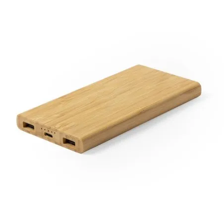 Power Bank Écologique Sans Fil Personnalisé Pas Cher - Kalery Matières : bambou Couleurs : blanc cadeau entreprise pas cher