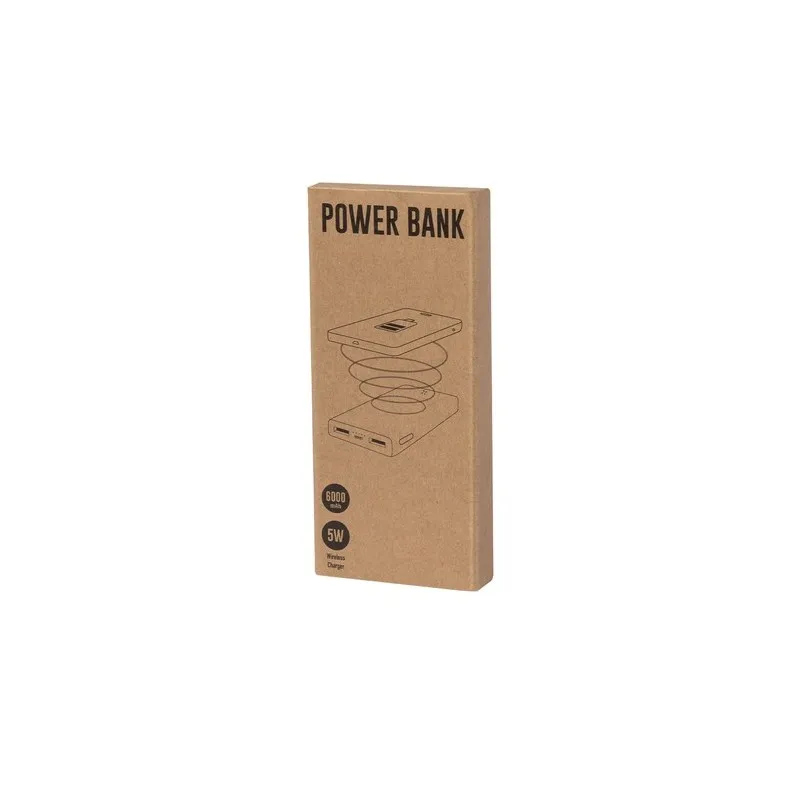 Power Bank Écologique Sans Fil Personnalisé Pas Cher - Kalery Matières : bambou Couleurs : blanc goodies publicitaire événementi