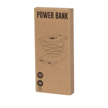 Power Bank Écologique Sans Fil Personnalisé Pas Cher - Kalery Matières : bambou Couleurs : blanc goodies publicitaire événementi