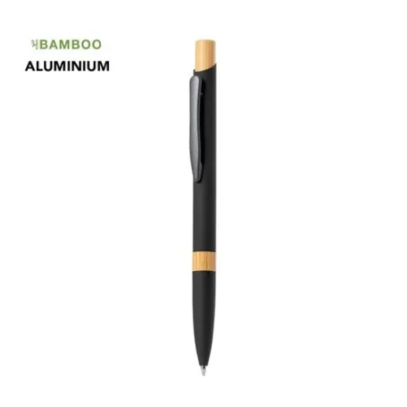 Stylo Écologique en Aluminium et Bambou Personnalisé - Lantasker Taille textile : M Couleurs : noir accessoire événementiel uniq