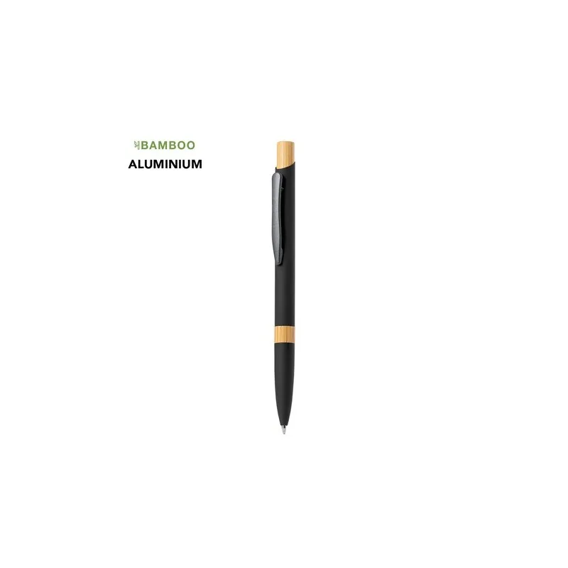 Stylo Écologique en Aluminium et Bambou Personnalisé - Lantasker Taille textile : S Couleurs : noir personnalisation rapide en F