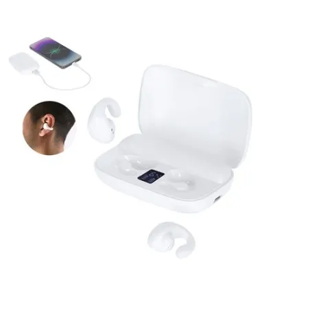 Écouteurs personnalisés Power Bank écologiques Haxel pas cher Matières : polyester Taille textile : XL Couleurs : noir goodies p