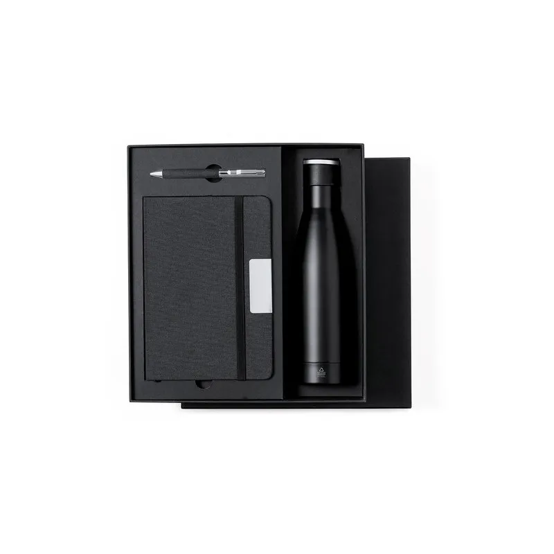 Set d'Objets Publicitaires Personnalisés : Cahier, Stylo et Bouteille Isotherme Datiford pas cher Taille textile : 3XL Couleurs 