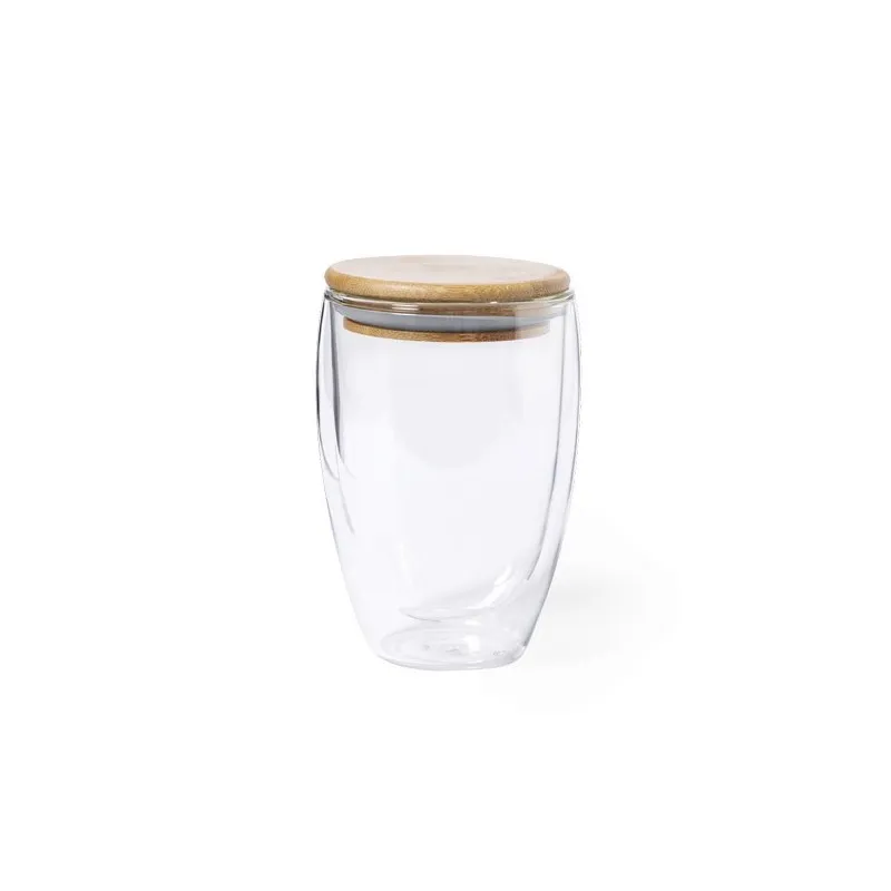 Mug Isotherme Écologique Personnalisé en Verre Thermal Tobby Matières : polyester Taille textile : M Couleurs : vert marquage la