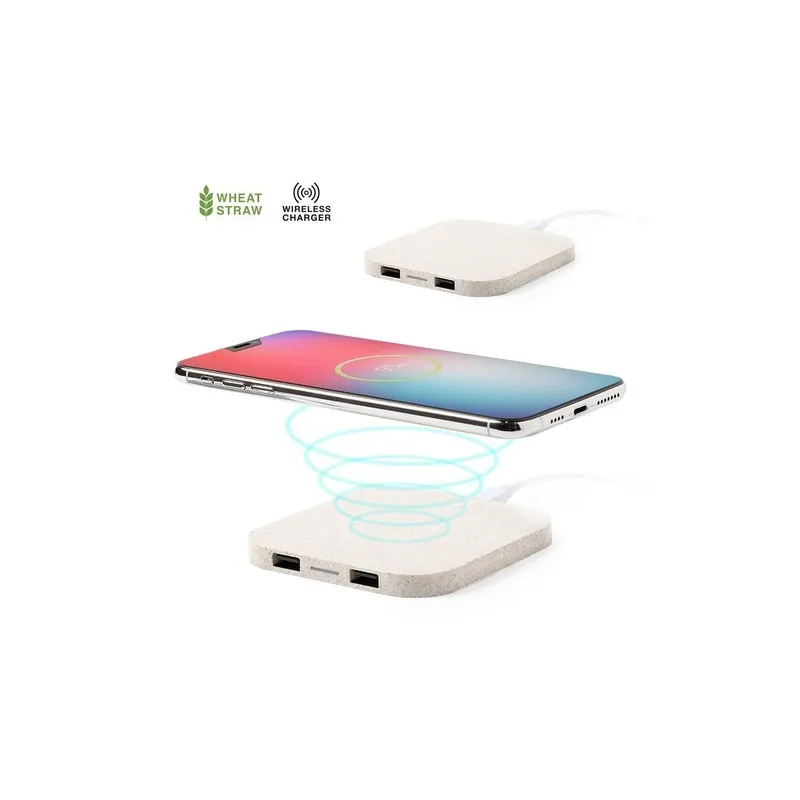 Chargeur Éco-Friendly Sans Fil Personnalisé Riens Matières : carton recyclé cadeau entreprise pas cher