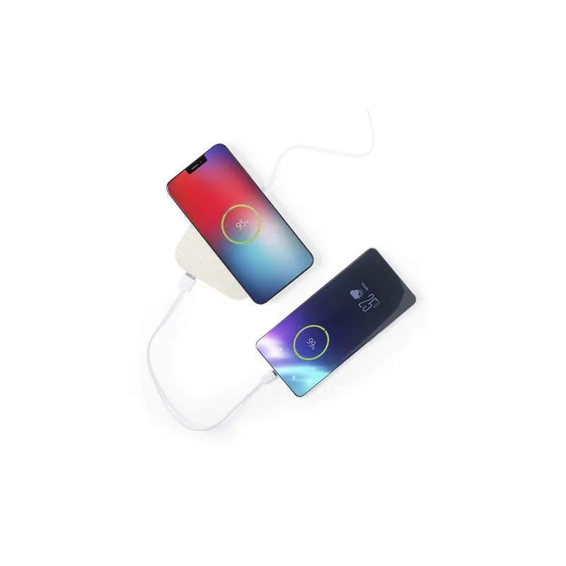 Chargeur Éco-Friendly Sans Fil Personnalisé Riens Matières : carton recyclé goodies publicitaire événementiel