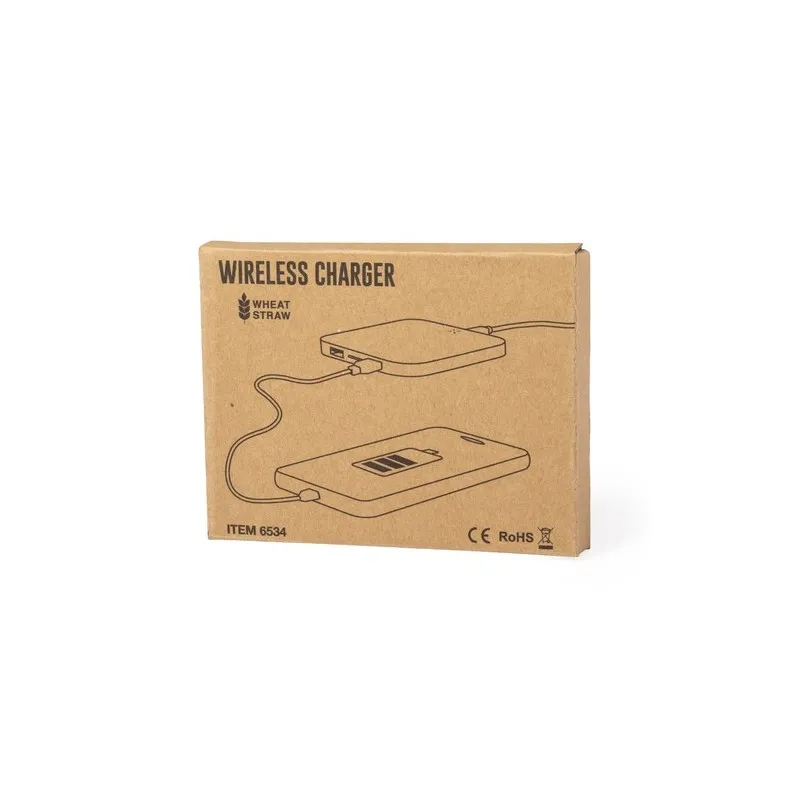 Chargeur Éco-Friendly Sans Fil Personnalisé Riens Matières : carton recyclé impression haute définition