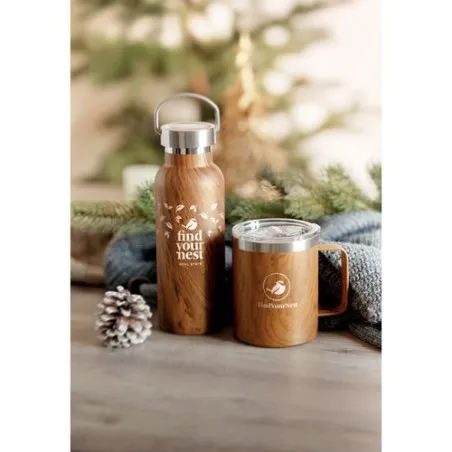 Bouteille isolante double paroi 500 ml personnalisée - NAMIB BOTTLE Matières : papier Couleurs : rouge cadeau entreprise pas che