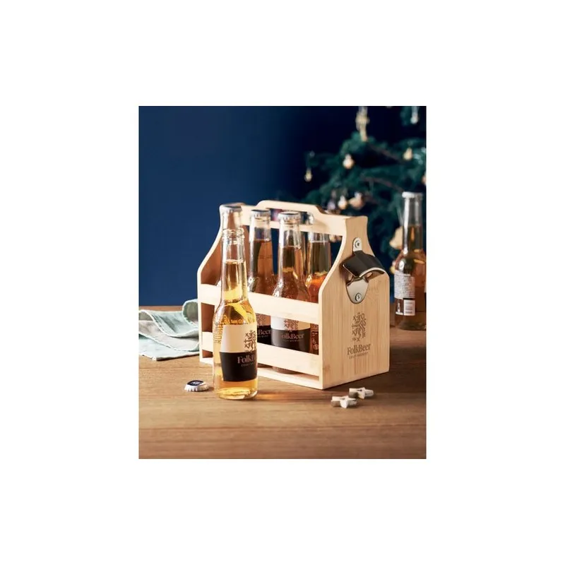 Caisse à Bouteilles en Bambou - Élégance Écologique