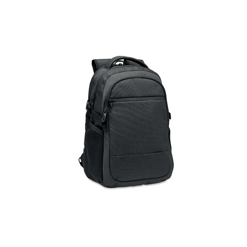 Sacoche Écologique Personnalisable RPET 600D pour Ordinateur HANA Matières : PET recyclé Couleurs : noir