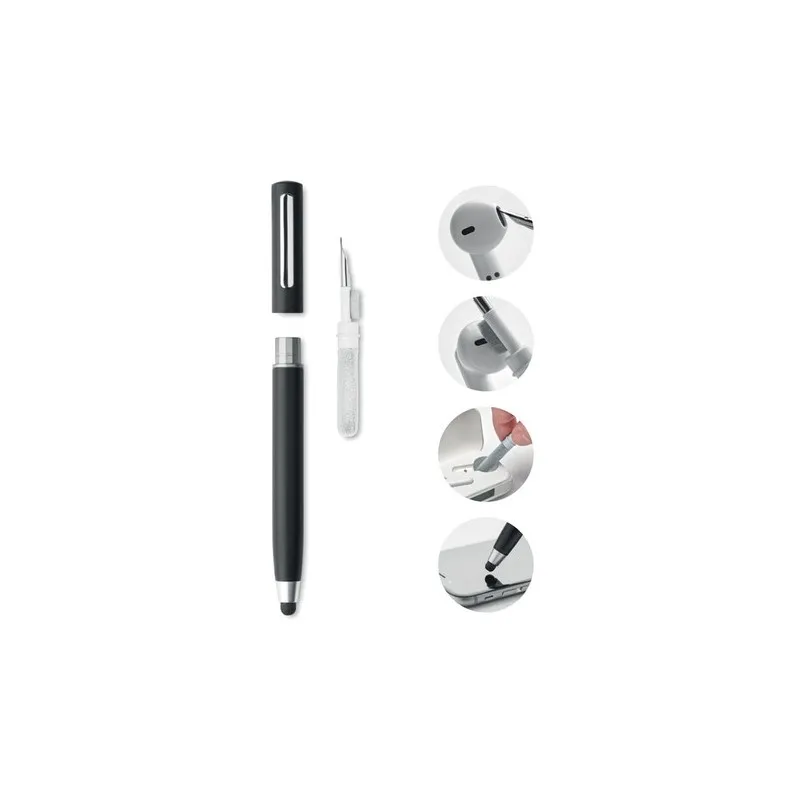 Set de nettoyage stylo stylet pratique personnalisé CLEANPEN Couleurs : argenté mat Matières : acier inoxydable recyclé personna