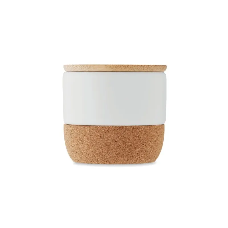 Bougie Parfumée Écologique en Cire Végétale 80 g MENKAURE Matières : coton Couleurs : beige personnalisable avec votre logo