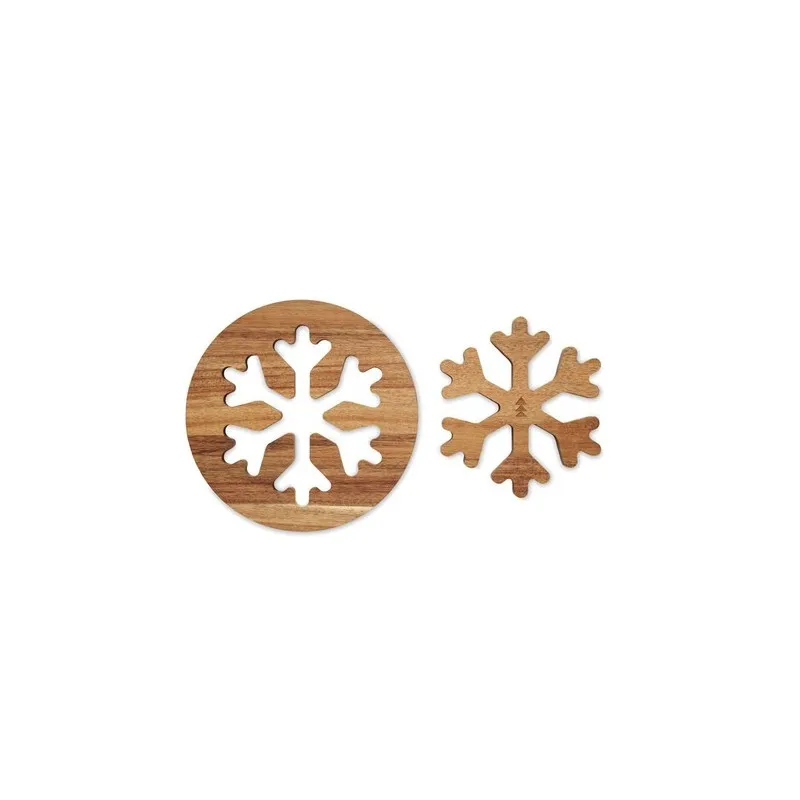 Dessous de Plat en Acacia - Lot de 2 Design Élégant