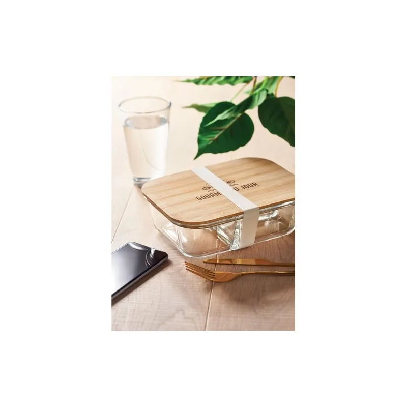 Lunchbox Écologique en Verre et Bambou Personnalisée TUNDRA 3 Matières : PET Couleurs : kaki goodies publicitaire événementiel